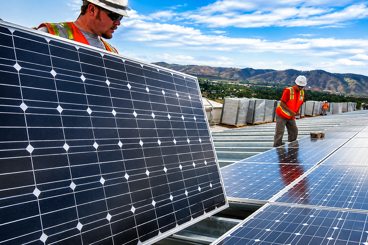 Solar panel installation by Make My Solar